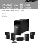Bose Acoustimass-15-Series-III - Owners Guide 
